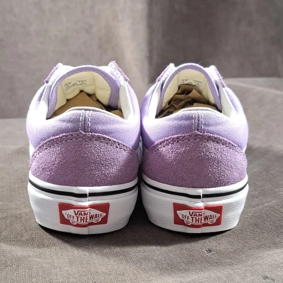 Vans Old Skool Light Purple Suede Canvas White Leather Lace Up Sneakers VG- US 5 - Picture 2 of 16